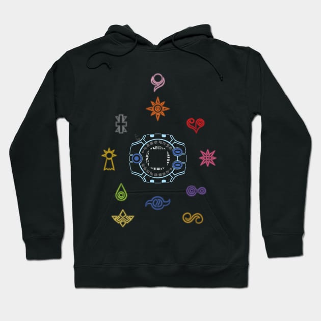 Digivice and Digicrest Hoodie by ScoatGoat